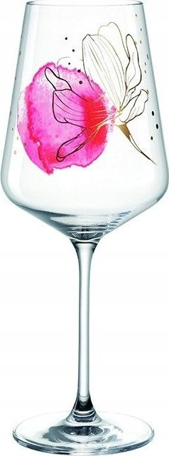 Gotë aperitivi Leonardo Presente, 560ml, qelq transparent me dekor lulesh