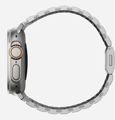Rrip ore Nomad Titanium Band V3, për Apple Watch 46mm 49mm, titan, argjendtë