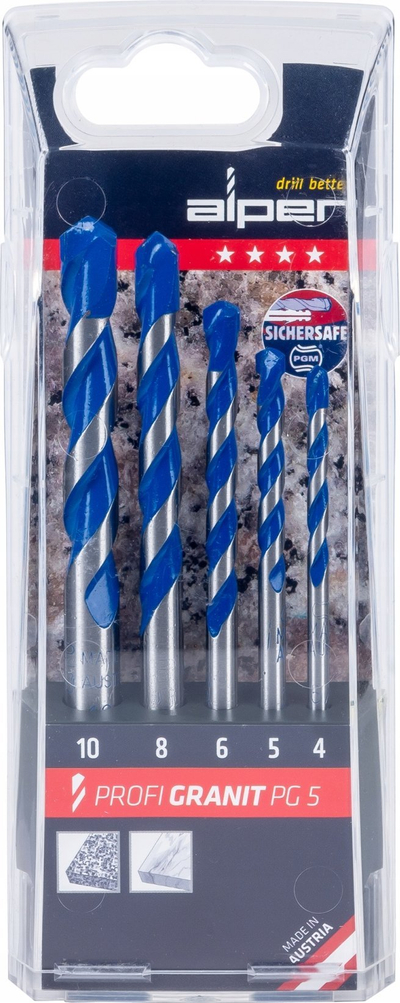 Set stërvitësesh gurri Alpen 25700005100, 5 copë, 4-10mm
