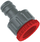 Lidhës rubineti Dedra 80N001L, 3/4" në 1/2", plastike, gri e kuqe