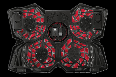 Ftohës laptopi Trust GXT 278 Yozu, 4 ventilatorë LED, i rregullueshëm, i zi
