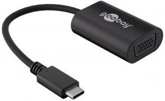 Adapter USB C në VGA Goobay, 0.2 m, i zi