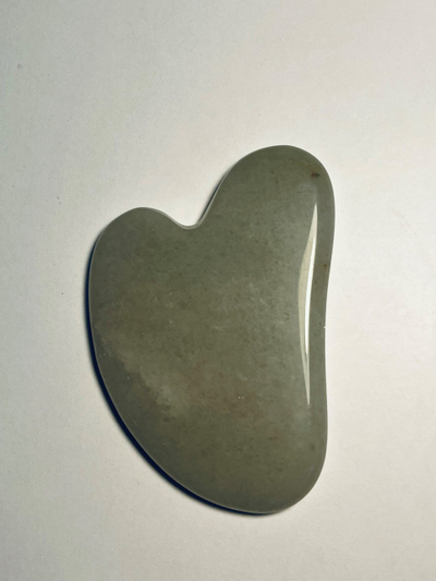 Gurë masazhues Gua'sha Aventurine, 7x4.5 cm, i hirtë