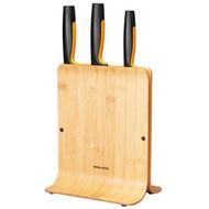 Set thika Fiskars Bamboo, 3 copë, zezë/portokalli