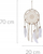 Varesë muri Dreamcatcher Home Styling Collection, 20 x 70 cm, stil boho, bezhë