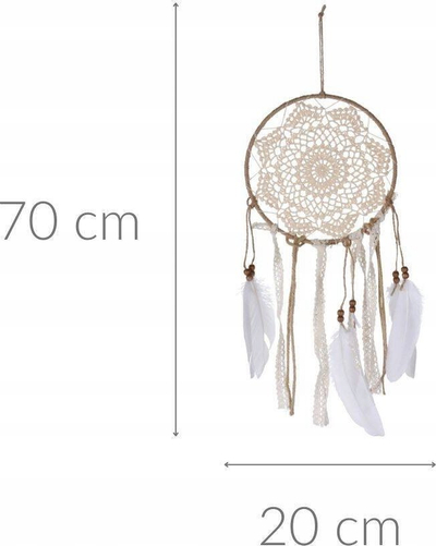 Varesë muri Dreamcatcher Home Styling Collection, 20 x 70 cm, stil boho, bezhë