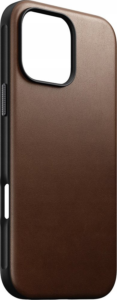 Mbështjellës telefoni Nomad Modern Leather Case, për iPhone 16 Pro, MagSafe, kafe