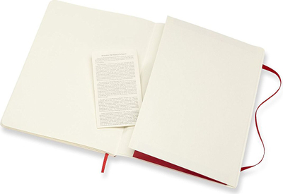 Bllok shënimesh Moleskine Classic XL, pa vija, kapak i butë, i kuq