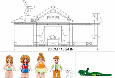 Set ndërtimi Sluban Girls Dream M38-B0822, shtëpi loje, me figurina, shumëngjyrësh