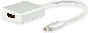 Adaptues USB Equip 133452, USB C në HDMI, 15cm, i bardhë
