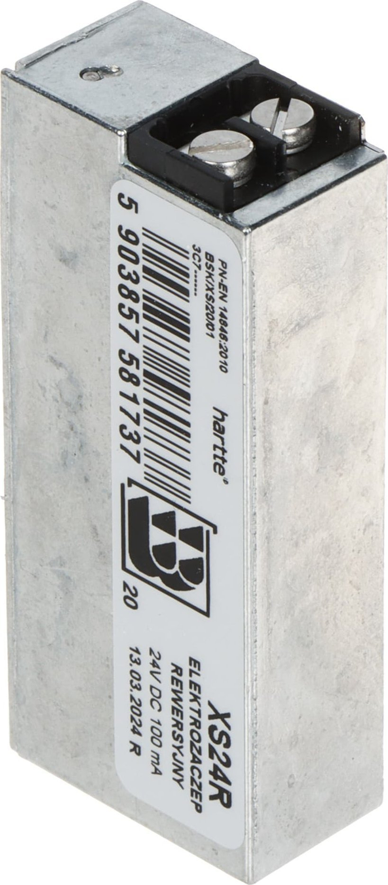 Mekanizëm elektromagnetik dere Eura XS24R, fail safe, 24V DC, i argjendtë