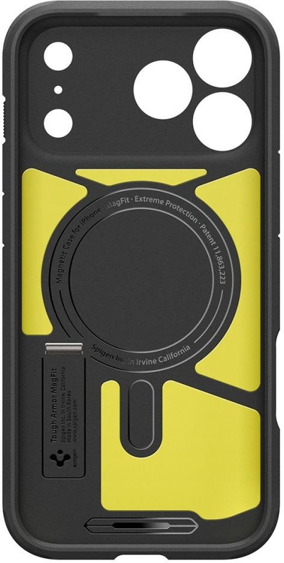 Maskë mbrojtëse Spigen Tough Armor T MagSafe, për iPhone 17 Pro, Gunmetal
