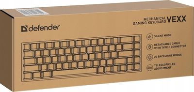 Tastierë mekanike gaming Vexx GK, layout 60%, RGB, me kabllo Type C