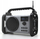 Radio portative Soundmaster DAB80SG, DAB+ FM, Bluetooth, e zezë argjendi