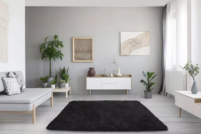 Tapet Strado Shaggy Rug, 60x90 cm, 3.5 cm trashësi, i zi