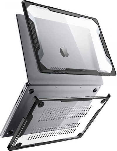 Mbrojtëse Supcase për MacBook Pro 16", transparente / e zezë