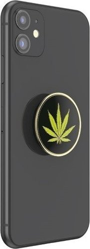 Mbajtëse telefoni PopSockets PopGrip Enamel Pot Luck, me ngjitje, e zezë