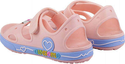 Sandale për kalamaj Coqui Awesome, plastike, me shirit ngjitës, rozë e çelët, 23-24 EUR