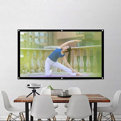 Ekran projekcioni Zenwire 150", 16:9, portativ, i palosshëm, i bardhë