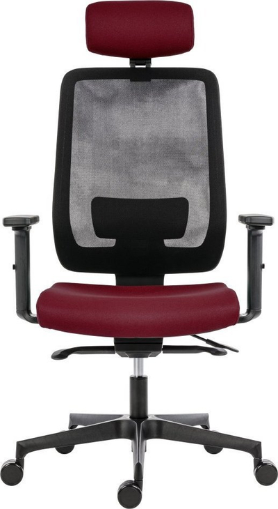 Karrige zyre ergonomike Powerton Lucie, rrjetë, e kuqe