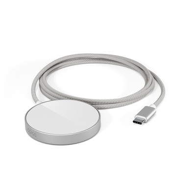 Mbushës pa tel Epico UltraBase Qi2 Mag+ EO50, 15W, MagSafe, i argjendtë