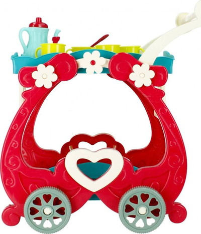 Set kuzhine lodër Mega Creative Kitchen Set Trolley Tray, me karrocë dhe tabaka, plastik