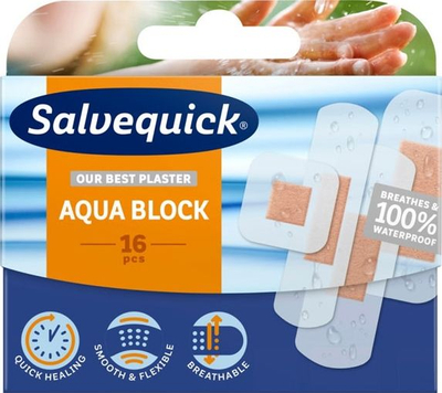 Leukoplastë Cederroth Salvequick Aqua Block, 16 copë