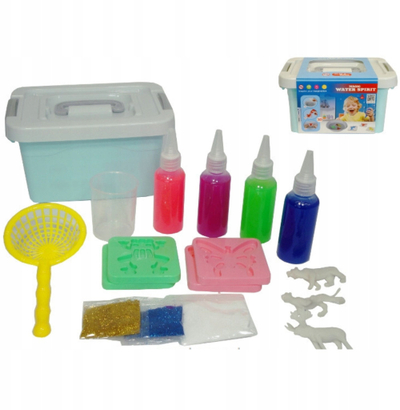 Set kreativ për fëmijë Creative Gel Animals 9200, me lëngje me ngjyra, me shkëlqim, shumëngjyrësh