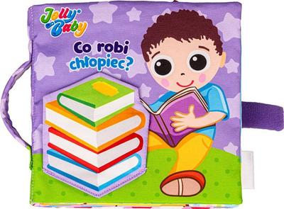 Libër i butë për foshnje What Does the Boy Do, interaktiv, 6 muaj+