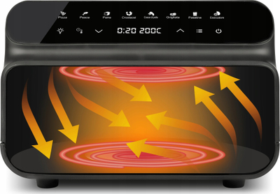 Fritezë me ajër G3Ferrari G10181 Friggisano BBQ, 10L, ekran digjital, e zezë