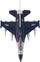 Avion lodër Leantoys Fighter, 1:72, me drita edhe zë, blu navy