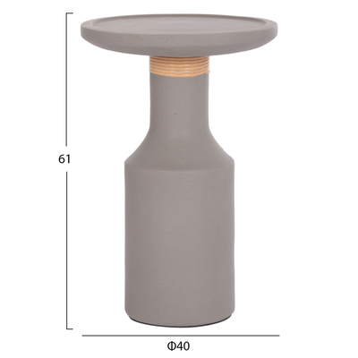 Tavolinë ndihmëse TRED HM18169.03, Fiber Cement, D40x61 cm, gri natyrale