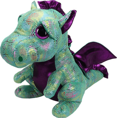 Lodër pelushi TY Cinder the Dragon, 42cm, shumëngjyrëshe