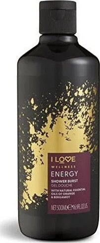 Xhel dushi I LOVE Wellness Shower Burst Energy, 500ml, aromë portokalli dhe bergamoti