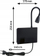Llambë muri LED Paulmann Halina, port USB C, krah i lëvizshëm, e zezë