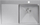 Lavabo kuzhine Quadron RUSSEL 111 SteelQ, çelik inox 1mm, sipërfaqe e furçuar, argjendtë