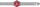 Orë dore për femra Invicta NHL Detroit Red Wings Quartz 42222, e argjendtë/kuqe