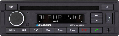 Radio makine Blaupunkt Essen 200DAB, Single DIN, Bluetooth USB DAB+, e zezë