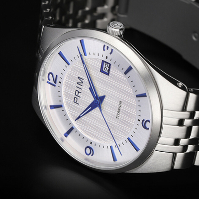 Orë për meshkuj Prim Slim Titanium 2022 W01P.13166.E, e argjendtë