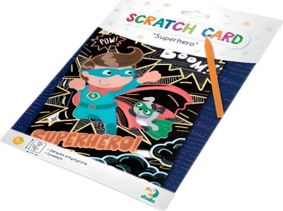 Poster gërvishtës Superhero Scratch off, dekor për mur, shumëngjyrësh