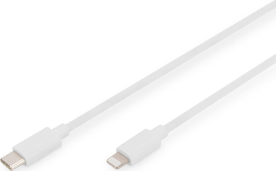 Kabllo USB Digitus USB C në Lightning, 2 m, karikim i shpejtë, e bardhë