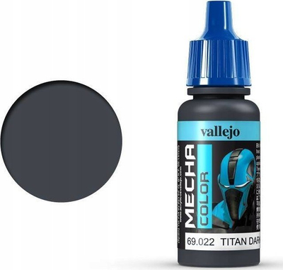 Bojë akrilike Vallejo Mecha Color 69.022 Titan Dark Blue, 17 ml, e kaltër e errët
