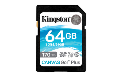 Kartë memorie Kingston Canvas Go Plus, 64GB SDXC, UHS I
