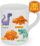 Filxhan Dino Kubek Dino Soliton, për fëmijë, porcelan, i bardhë shumëngjyrësh