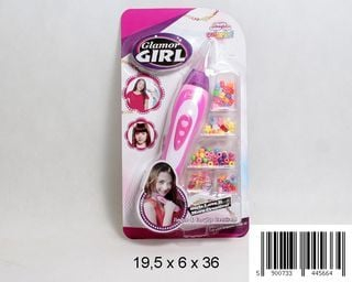 Set kreativ për bizhuteri Midex 3123P Beauty, makinë fijezimi, rruaza shumëngjyrëshe, rozë