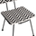 Karrige metalike Allegra HM5693, thurje wicker, 46x56x88cm, e zezë bardh