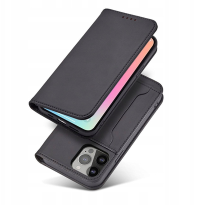 Këllëf telefoni Hurtel Magnetic për Samsung Galaxy S23 Plus, kapak portofol flip, funksion mbajtëse, i zi