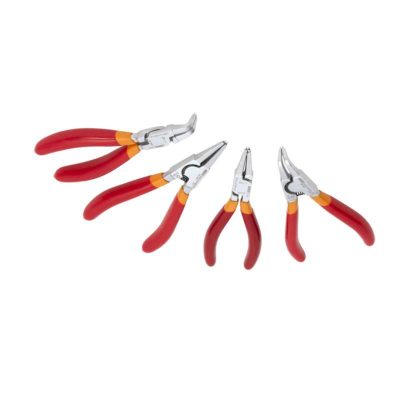 Set pincash Unior për Seeger circlips 3-13, 3-100mm, doreza plastike të kuqe portokalli