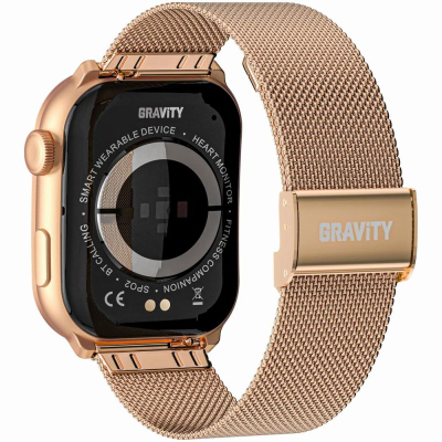 Ora inteligjente Gravity GT28 6, thirrje Bluetooth, me rrip shtesë, e zezë