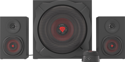 Altoparlantë 2.1 Genesis Helium 610BT, 60W, Bluetooth, dru, zi kuqe